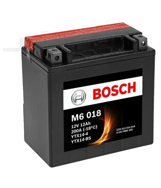 AKÜ: Bosch M6018 12V 12Ah AGM YTX14-BS Motosiklet Aküsü